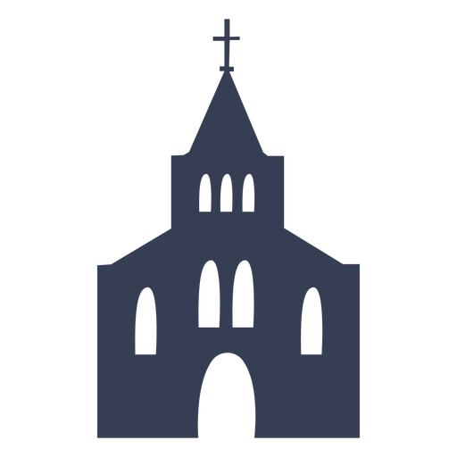 Cathedral church temple detailed silhouette PNG Design