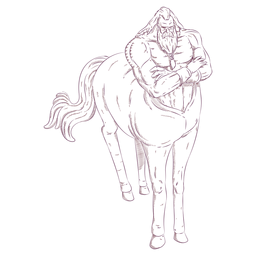 Ilustración de caballo hombre centauro Diseño PNG