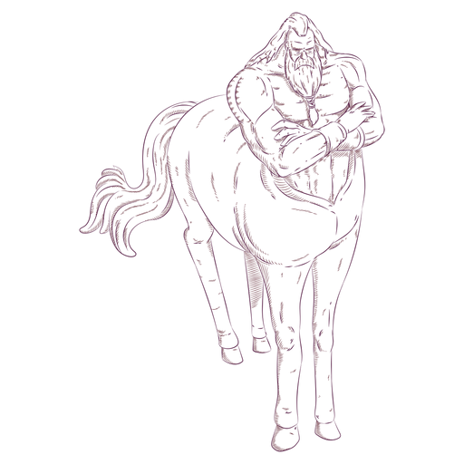 Ilustración de caballo hombre centauro Diseño PNG