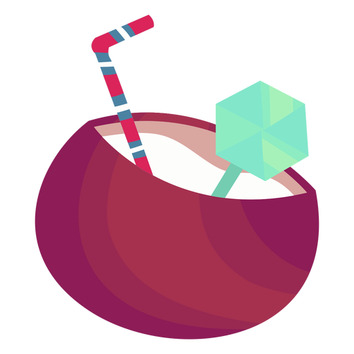Cocktail straw flat PNG Design