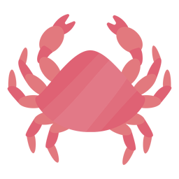 Garra de cangrejo plana Diseño PNG