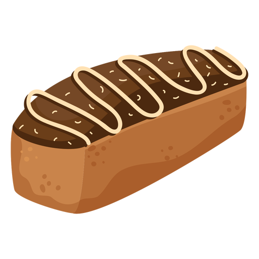 Cream bread loaf flat PNG Design