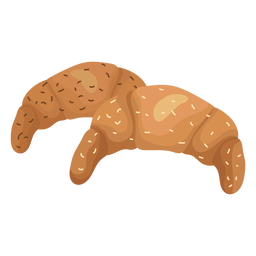 Croissant pão de gergelim liso Desenho PNG