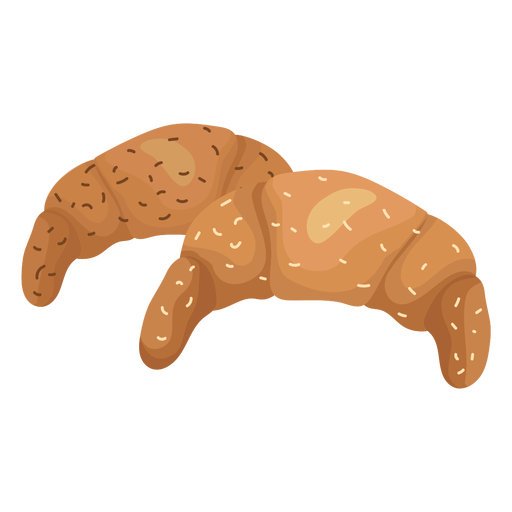 Croissant p?o de gergelim liso Desenho PNG