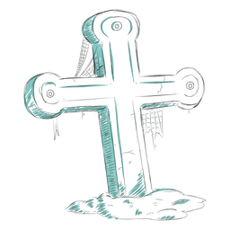 Cross deu ilustração de linha Desenho PNG