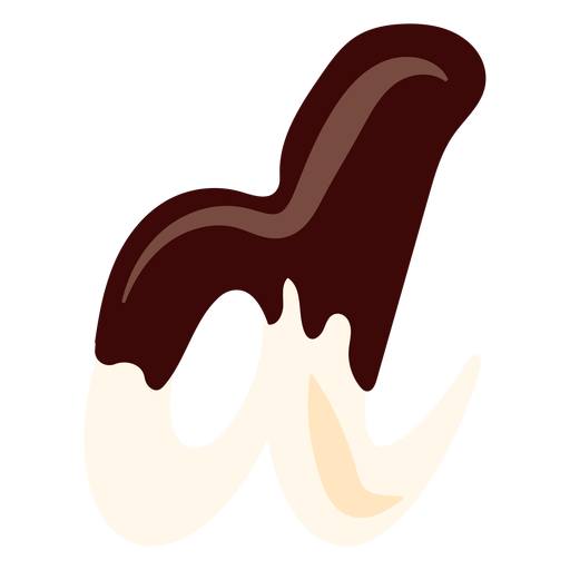 D d letter chocolate flat PNG Design