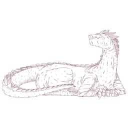 Drachen Reptilien Illustration PNG-Design