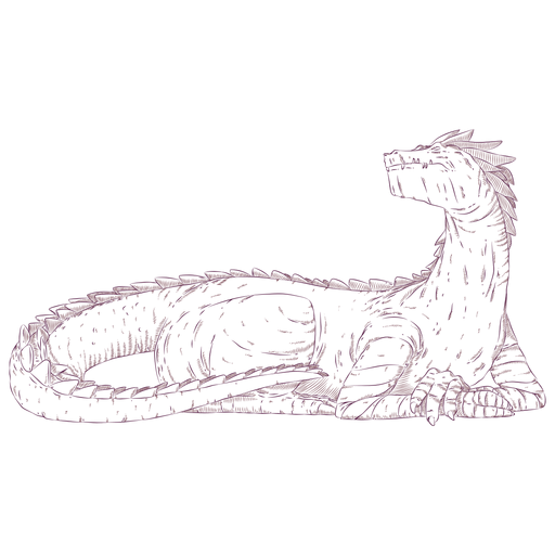 Drachen Reptilien Illustration PNG-Design