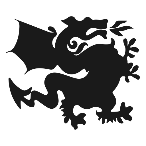 Dragon wing tail silhouette PNG Design