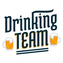 Drinking team badge sticker PNG Design