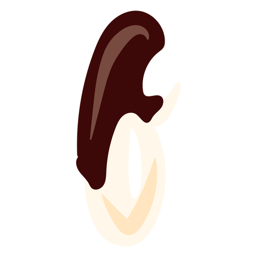 F f letter chocolate flat PNG Design