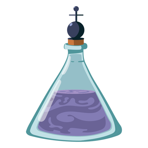 Flask liquid illustration