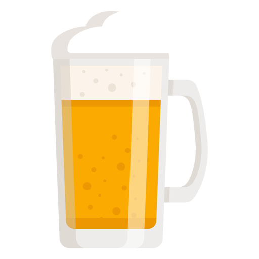 Cerveza de espuma cristal claro plano Descargar PNG/SVG transparente