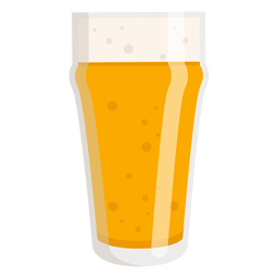 Foam glass beer light flat PNG Design