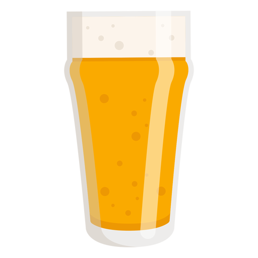Espuma de vidro cerveja luz plana Desenho PNG