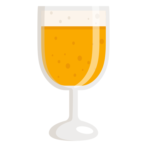 Schaumglas helles Bier flach PNG-Design