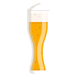 Vaso de cerveza ligera de espuma plana Diseño PNG