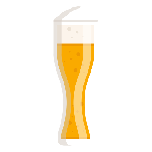 Schaum helles Bierglas flach PNG-Design