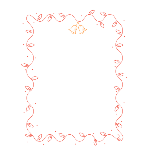 Rahmen Girlande Glühbirne Glocke Abzeichen Aufkleber PNG-Design