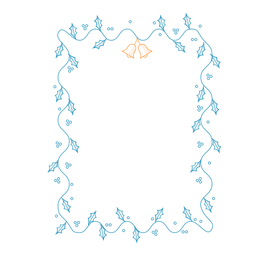 Frame Girlande Blatt Glocke Abzeichen Aufkleber PNG-Design