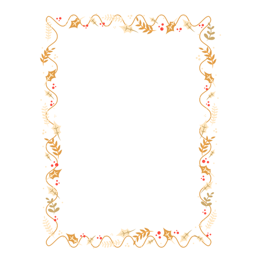 Frame garland leaf branch sticker badge PNG Design