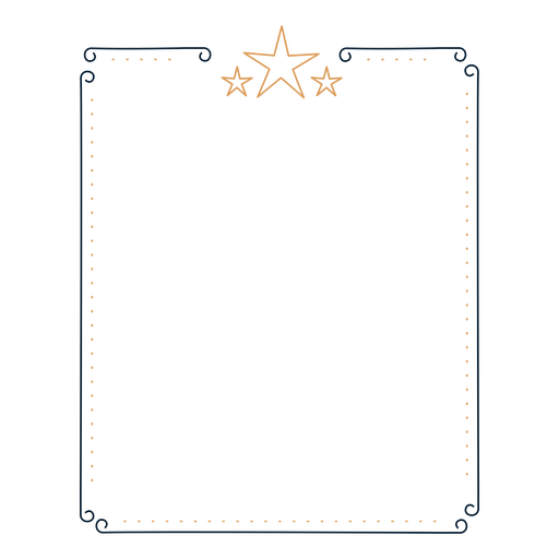 Etiqueta engomada de estrella con marco Diseño PNG