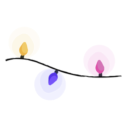 Garland bola bulbo plana Desenho PNG