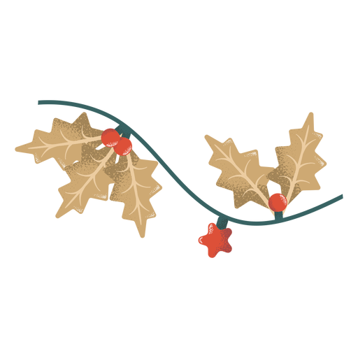 Ilustração de decoração de bola de folha de guirlanda Desenho PNG