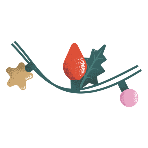 Ilustração de estrela de folha de guirlanda Desenho PNG