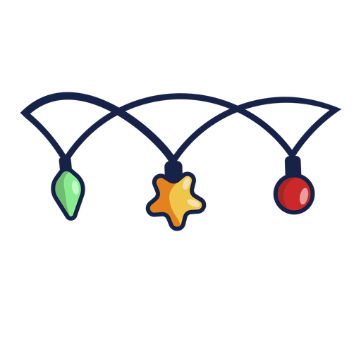 Garland star ball flat - Transparent PNG & SVG vector file