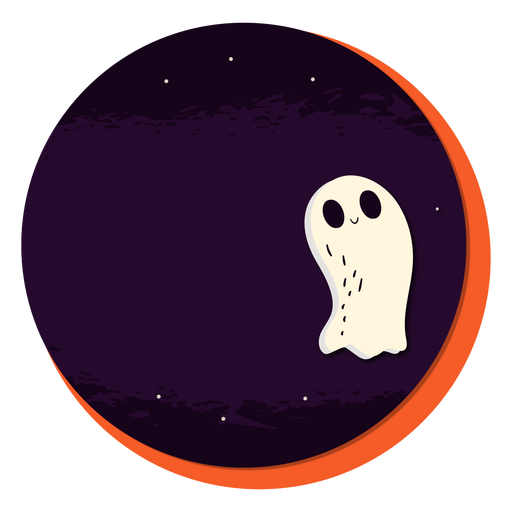 Ghost badge sticker PNG Design