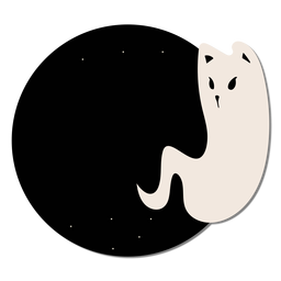 Insignia de la etiqueta del gato fantasma
