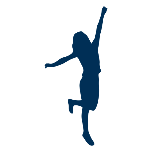 Girl dance posture silhouette PNG Design
