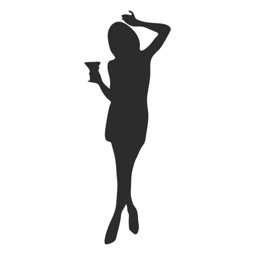 Girl woman glass silhouette