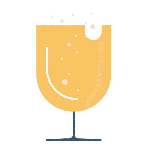 Glass beer detailed silhouette PNG Design