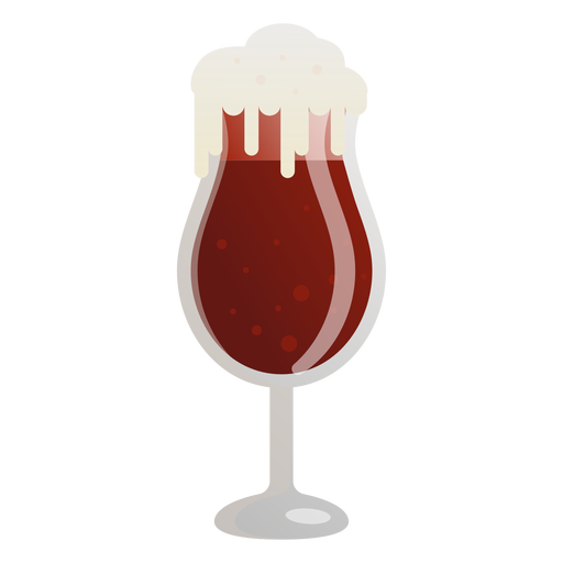 Vaso de espuma de cerveza oscura plana Descargar PNG/SVG transparente