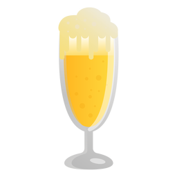 Glasbier Schaum leicht flach PNG-Design