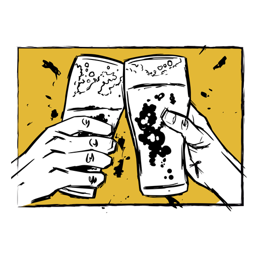 Glass beer illustration