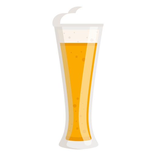 Cerveja de espuma leve de vidro plana Desenho PNG