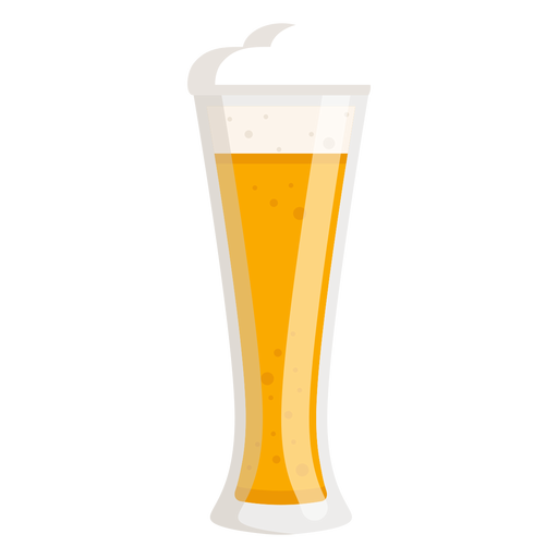 Cerveza de espuma ligera de vidrio plana Descargar PNG/SVG transparente