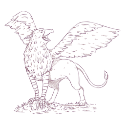 Griffin Greifillustration PNG-Design