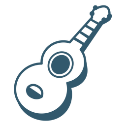 Guitar detailed silhouette PNG Design