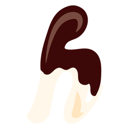 H h carta chocolate plano Diseño PNG