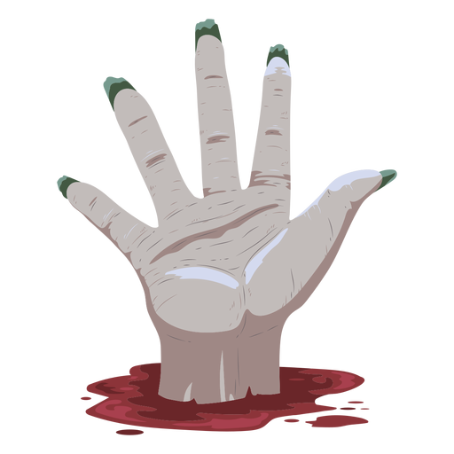 Hand blood illustration PNG Design