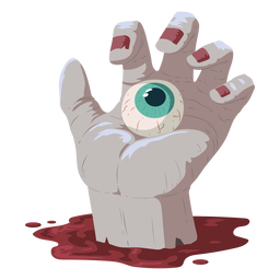 Ilustración de sangre de ojo de mano Diseño PNG