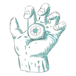 Hand-Augenlinien-Illustration PNG-Design