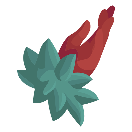 Flor de mano plana Diseño PNG