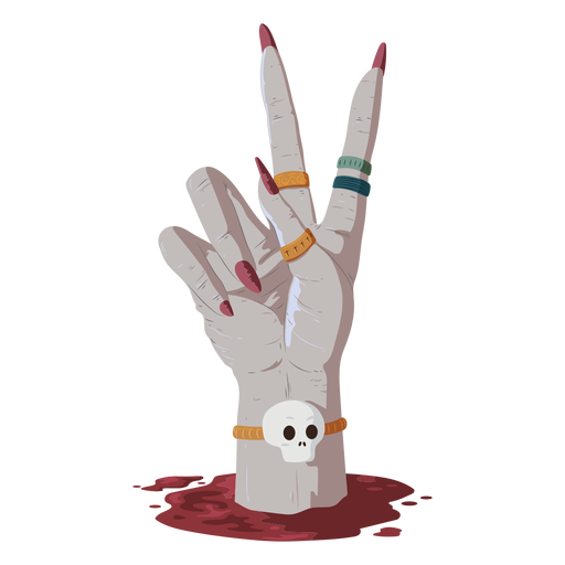 Hand gesture blood illustration
