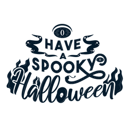 Tener una insignia de pegatina de halloween espeluznante Diseño PNG