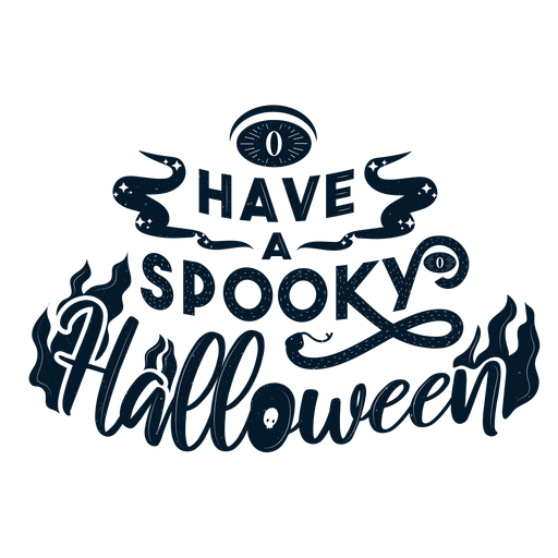 Have a spooky halloween sticker badge PNG Design